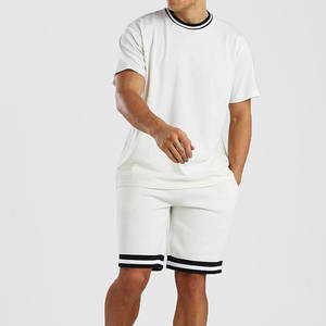 Chemises décontractées d'été pour hommes, shorts, ensemble complet, séchage rapide, imprimé 100% polyester, épaules tombantes, manches courtes - Product Image 6