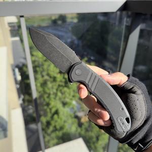 Cuchillo plegable de acero D2, cuchillo de bolsillo personalizado, mango G10, cuchillos tácticos de caza EDC - Product Image 6