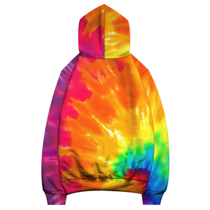 Tie Dye Hoodie Unisex Custom 100% Cotton Terry Hip Hop Hoodie Tie Dye Hoodie Hombres - Product Image 4