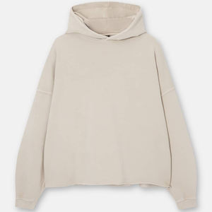 Diseño personalizado Hombres Sudadera con capucha Puff Impresión logo Oversized Streetwear gota hombro Pullover vintage recortada Sudadera con capucha hombres - Product Image 3