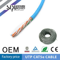 SIPU jaket kabel LAN 4 pasang, kabel Internet PVC tembaga bebas oksigen 26AWG kecepatan tinggi 305M