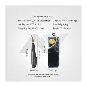 Navaja de Afeitar Profesional para Hombre, Navaja de Afeitar de Acero Inoxidable, Afeitadora de Borde Recto para Barbería, Cuidado Personal en Casa, Diseño Plateado y Negro - Product Image 2