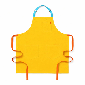 Delantal Rojo sin Mangas con 3 Bolsillos, de Lona Tejida Resistente al Agua, Lavable a Máquina, para Cocinar, Uso Diario, Estilo Simple - Product Image 2