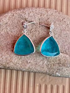 Boucle d'oreille en argent sterling 925 Paraiba Tourmaline faite à la main Belle boucle d'oreille pour femme. - Product Image 4