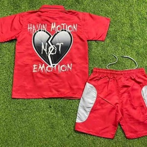 DCY 2025 Trending Product Custom Double <b>Zipper</b> Hoodie <b>Shorts</b> Set,Nylon Track Suit Men,Custom Embroidered Tracksuit - Product Image 2