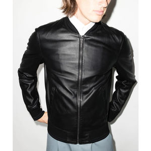 Chaqueta de cuero de moda para hombre hecha en Pakistán chaqueta de cuero de moda sostenible transpirable para hombre transpirable OEM personalizado - Product Image 2