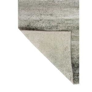 Tapis en laine et soie de bambou noué à la main Kavi Blue, collection Afterglow, motif abstrait pour usage domestique, modèle Eskm-06 - Product Image 5