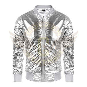 Golden Weather Veste universitaire d'hiver en velours côtelé unisexe avec fermeture éclair imperméable respirante coupe-vent écologique réversible - Product Image 1