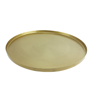 Bandeja de servicio de metal de diseño elegante, forma personalizada, acabado de melocotón para restaurantes y hoteles, bandejas de mesa para servir comida hechas a mano - Product Image 2