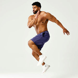 Patriot กางเกงขาสั้นลำลองสีน้ำเงินยุคทองผ้าโพลีเอสเตอร์เนื้อนุ่มสัมผัส100% ผ้านุ่มเนื้อนุ่มผ้ายืดแบบตามธรรมชาติมีรอยขาดความชุ่มชื้นจากเหงื่อ - Product Image 3