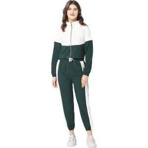 <b>Women</b> Cotton Spandex Tracksuits <b>Women</b> Sport Running Sweat Suit with Contrast Binding <b>Outfit</b> Fitted Tracksuits - Product Image 6