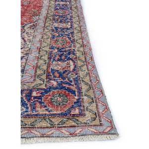 Tapis en laine noué à la main de grande taille, motif médaillon rouge et orange, pour salon, couloir rectangulaire - Pae-2605 - Product Image 4