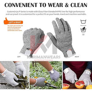 Guantes de Trabajo de Seguridad de Punto de Hilo de Algodón y Poliéster para Pintores, Mecánicos, Uso Industrial, Almacén, Jardinería y Construcción - Product Image 3