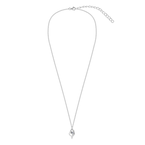 Joyería de diamante de moissanita blanca perfecta, de plata 925 colgante collar con de corazón abierto, regalo para el Día de San Valentín, joyería de destino - Product Image 4