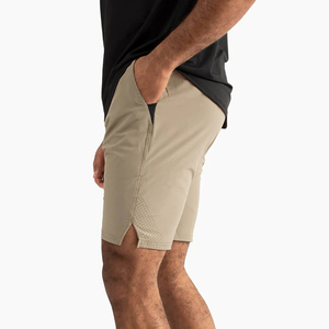 กางเกงออกกำลังกายขาสั้น93% สำหรับผู้ชายกางเกงขาสั้นออกกำลังกายฟิตเนส7% ใยสังเคราะห์ผ้าสแปนเด็กซ์มีตะเข็บหยักกางเกงขาสั้นระบายอากาศได้ดี2025ใหม่ - Product Image 5