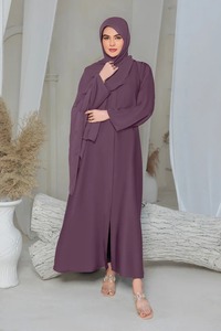 Vêtements islamiques personnalisés Robe musulmane pour femmes Abaya en quantité en vrac 2025 Nouveaux vêtements islamiques Abaya à manches longues pour femmes musulmanes - Product Image 6