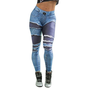 Leggings de yoga pour femmes personnalisés sublimés, respirants, sans couture, taille haute, antibactériens, en Spandex/Polyester, design sur mesure - Product Image 5