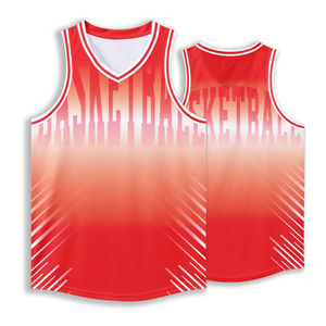 Uniforme de basket-ball unisexe grande taille respirant antibactérien à séchage rapide en polyester de haute qualité, design réversible, impression personnalisée - Product Image 6