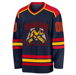 Jersey de Hockey sobre Hielo Personalizado con Transferencia Térmica, 100% Poliéster, Antibacteriano, Secado Rápido, Unisex, Adulto, OEM, Venta al Por Mayor - Product Image 5