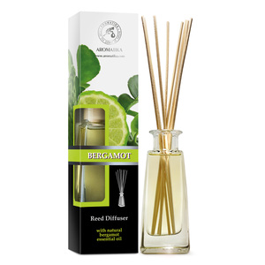 Aromatika Bergamot Reed Diffuser 100ml Glass Bottle with Natural <b>Essential</b> <b>Oil</b> Long Lasting Aroma Fragrance <b>Set</b> - Product Image 1