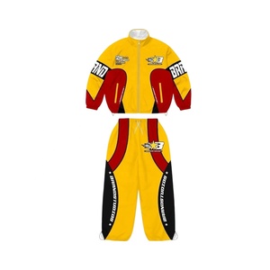 Premium Quality Winter Windbreaker Tracksuit Set Regular <b>Zip</b> <b>Hooded</b> Jacket Pants Plus Size Solid Streetwear OEM Private Label - Product Image 2