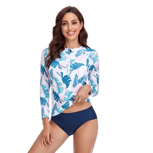 2022 Slim fit respirant rush guard imprimé fitness vêtements femmes plus la taille femmes rush guard ensembles avec un design personnalisé et un logo - Product Image 4