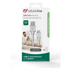 Cable de Alimentación USB-C USBDATACUSBC3MW de 3 Metros, Blanco, Adaptador y Conector Home XL - Product Image 2