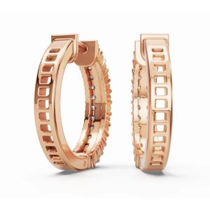 Aretes de Aro con Diamantes Halo Brillantes Mary Tudors, Oro de 9 KT, 14 KT, 18 KT, Corte Redondo, Joyería Cultivada en Laboratorio, Proveedor Mayorista OEM B2B - Product Image 4