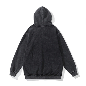 Plus Size 400gsm Heavyweight Custom Oversized Men Acid Wash Hoodie Vintage Plain Hoodies a granel - Product Image 2