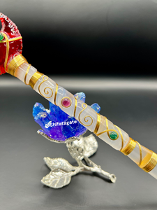 Vente en gros de baguette magique en cristal de cornaline rouge sélénite artisanale enroulée de fil d'énergie métaphysique Reiki pour mascotte Feng Shui - Product Image 5