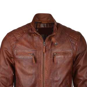OEM 2024 nouveau style de veste en cuir pour hommes meilleure qualité léger décontracté vêtements d'hiver longue laine tissu - Product Image 5