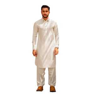 Vêtements afghans en coton pour hommes élégants Pathani Kameez Shalwar Salwar Kameez Vêtements d'extérieur respirants Vêtements pakistanais vierges pour hommes - Product Image 1