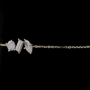 Élégant bracelet en diamant cultivé en laboratoire de 1.54 ct or jaune 14 carats coupe mixte VVS clarté 7 pouces minimaliste chaîne bijoux pour femmes - Product Image 5