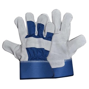Guantes DE MONTAJE DE TRABAJO antideslizantes de cuero de grano de piel de vaca a precio al por mayor trabajo de aparejo de seguridad de calidad estándar - Product Image 4