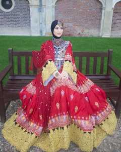 เดรสแขนสั้นอัฟกานิสถานสำหรับผู้หญิงชุดพื้นเมืองพื้นเมืองอัฟกานิสถานชุดเดรสวัฒนธรรมอัฟกานิสถาน - Product Image 2