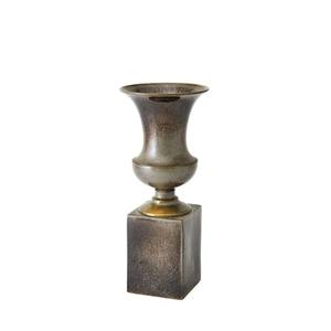 Florero de Metal, diseño de Pedestal clásico, aspecto antiguo, decorativo, hogar, oficina, centro de mesa, adorno - Product Image 1