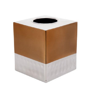 Boîte de papier de soie en acier inoxydable de qualité supérieure avec finition argentée parfaite pour la vaisselle élégante à la maison et le rangement des serviettes - Product Image 5