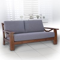 Ensemble de canapés en bois en forme de L Kusum Art Modern pour la maison, la villa, l'école, l'entrepôt et l'atelier, avec taille et couleur personnalisables