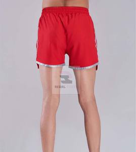 Pantalones cortos de gimnasio para hombre al por mayor, pantalones cortos atléticos con patrón sólido, cintura elástica, pantalones cortos transpirables informales ecológicos con bolsillos para correr - Product Image 3