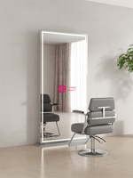 Miroir de Salon sur Pied Yicheng avec Éclairage LED, Simple ou Double Face, Design Européen, Écologique, pour Salon