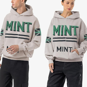 Sudadera con Capucha de Gran Tamaño, Estilo Hip Hop Urbano, 100% Algodón, Felpa Gruesa, Estampado Personalizado, para Hombre, Otoño, Servicio OEM - Product Image 2