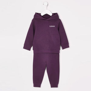 Ensemble de vêtements de sport pour enfants, couleur unie, Sweat à capuche + pantalon - Product Image 3