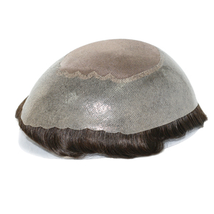 Ares 100% dei <span class=keywords><strong>capelli</strong></span> umani mens parrucca di sostituzione dei <span class=keywords><strong>capelli</strong></span> parrucchino per gli uomini Fino mono merletto con il poli garza - Product Image 1