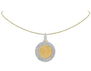 High Quality Hip Hop Sterling <b>Silver</b> With Round Moissanite Round Diamond <b>Charm</b> Pendant For Men Women - Product Image 3