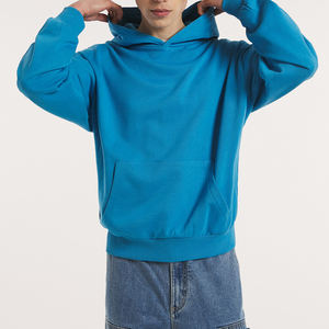 Boxy Fit hommes coton épais poids lourd pull à capuche personnalisé goutte épaule polaire surdimensionné à capuche pour l'hiver 100% français - Product Image 6