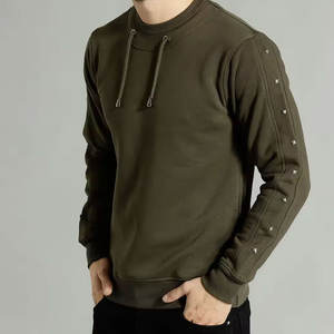 Sudadera de Algodón 100% para Hombre, Estilo Urbano, Talla Grande, Bordado, Secado Rápido, Sudadera de Alta Calidad con Logotipo Personalizado - Product Image 1