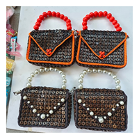 Selempang cangkang kelapa yang cantik, kuat, alami, gaya buatan tangan, ide hadiah yang bagus untuk wanita menyukai Aksesori Musim Panas yang berkelanjutan