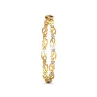 AJRETAIL Bracelet en or 14K/18K/22K avec motif feuille de diamant naturel 0,48 ct, couleur HI, pureté VS-SI, certifié IGI