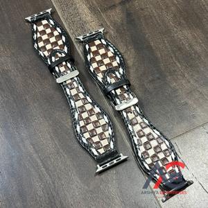 Bracelets de montre en cuir à carreaux, personnalisés, de luxe, faits à la main, avec boucle à dégagement rapide, en cuir véritable, pour unisexe, nouveauté 2026 - Product Image 1