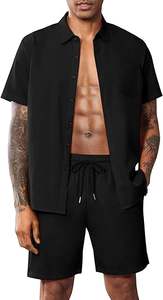 Ensembles de survêtements pour hommes Shorts Polos à fermeture éclair quart de tour Shorts de dessous Tenues de sport Ensembles de survêtements d'été Ensembles courts décontractés Confortables - Product Image 4